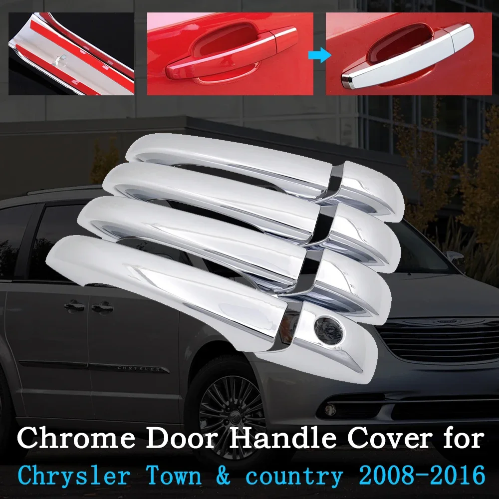 

Chrome Car Door Handle Cover for Chrysler Town & Country Lancia Grand Voyager Grand Voyager 2008~2016 Trim Exterior Accessories