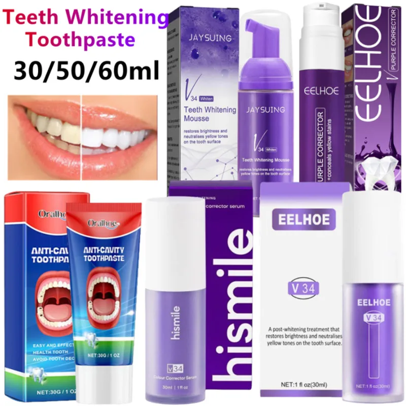 

Teeth Whitening Toothpaste Plaque Stains Remover Oral Hygiene Cleaning Teeth Bleaching Oral Fresh Breath Corrector Teeth Color