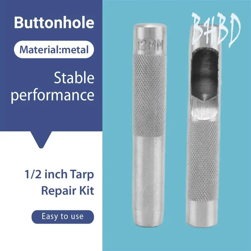 

BHBD-100Pcs Punch Grommets And Tarpaulin Awning Tent Tarp Repair Kit Hole Eyelet New