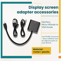 A64E Micro-HDMI to VGA Adapter Cable 1080P Video Converter with Audio Jack USB Power Cable for Xbox Camera Raspberry Pi 4