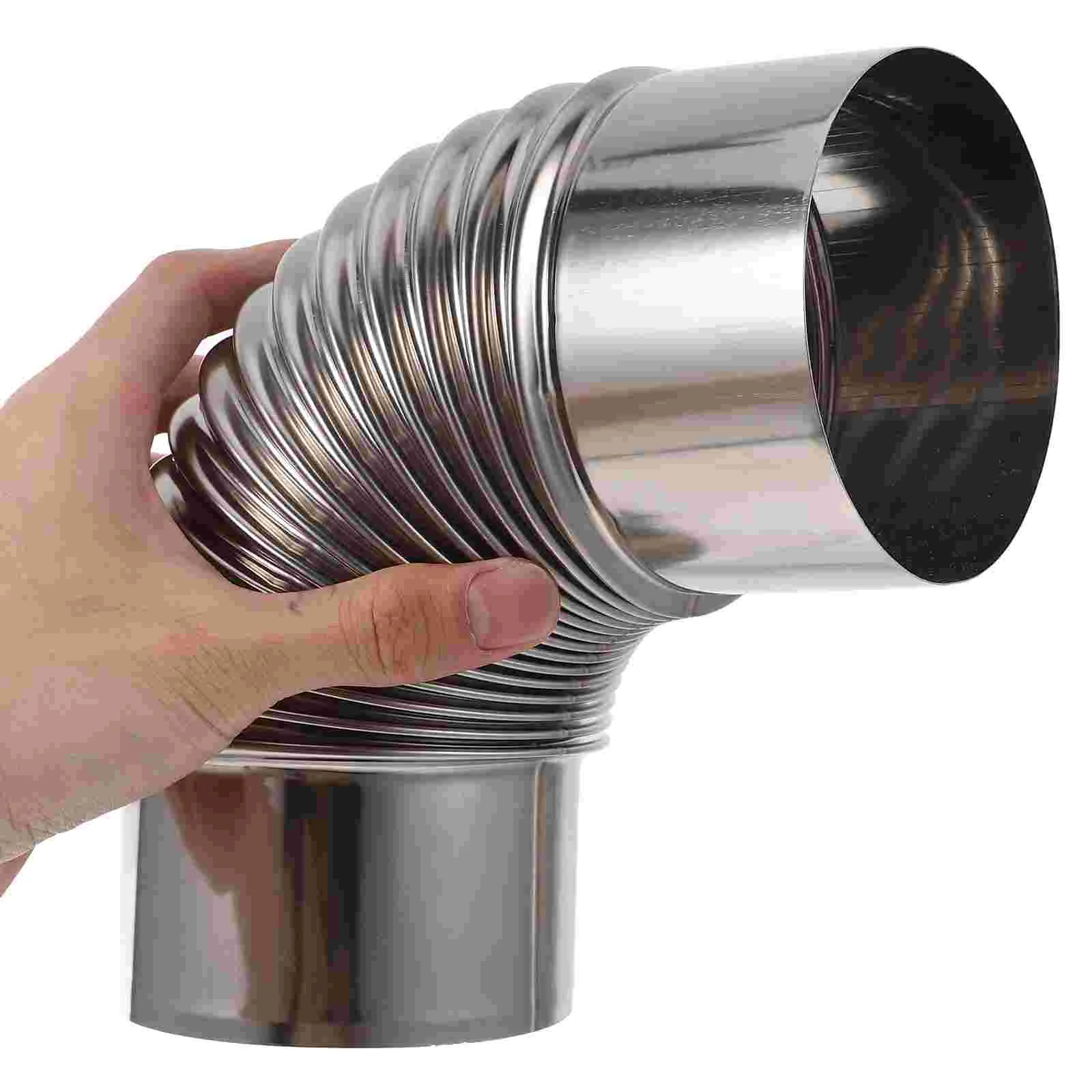 Stove Pipe 90 Degree Stainless Steel Flue Extension Elbow Chimney Outdoor Wood Stove stove pipe reducer flue