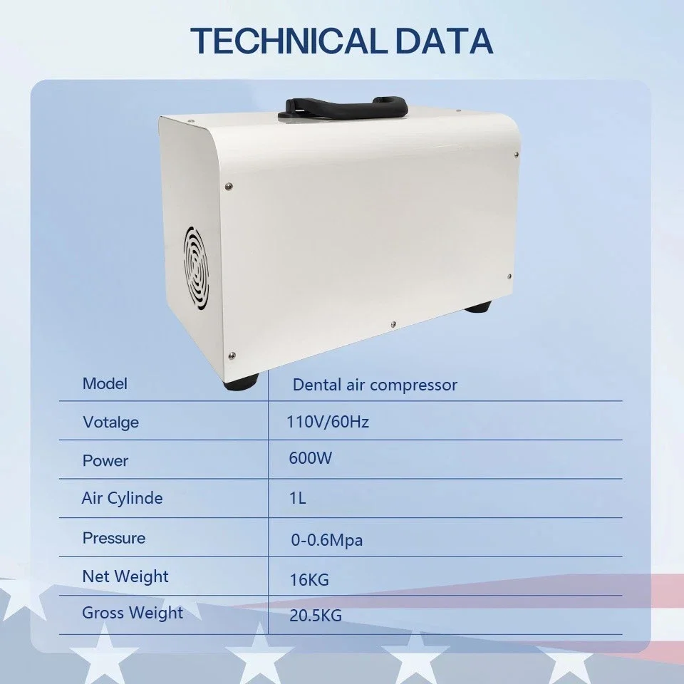 Dental Oil Free Air Compressor for Dental Delivery Cart Treatment Unit 2/4Hole