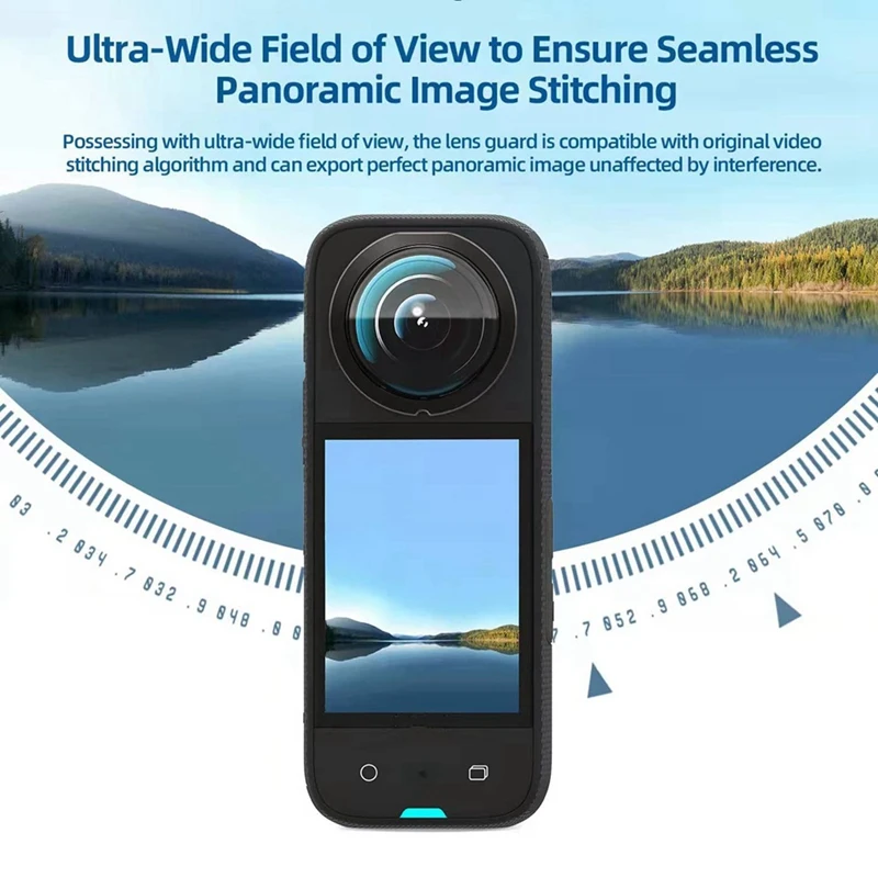 For Insta360 X3 Camera Protective Accessories, Sticky Lens Guard Set Silicone Case Screen Tempered Glass Film Protector Durable