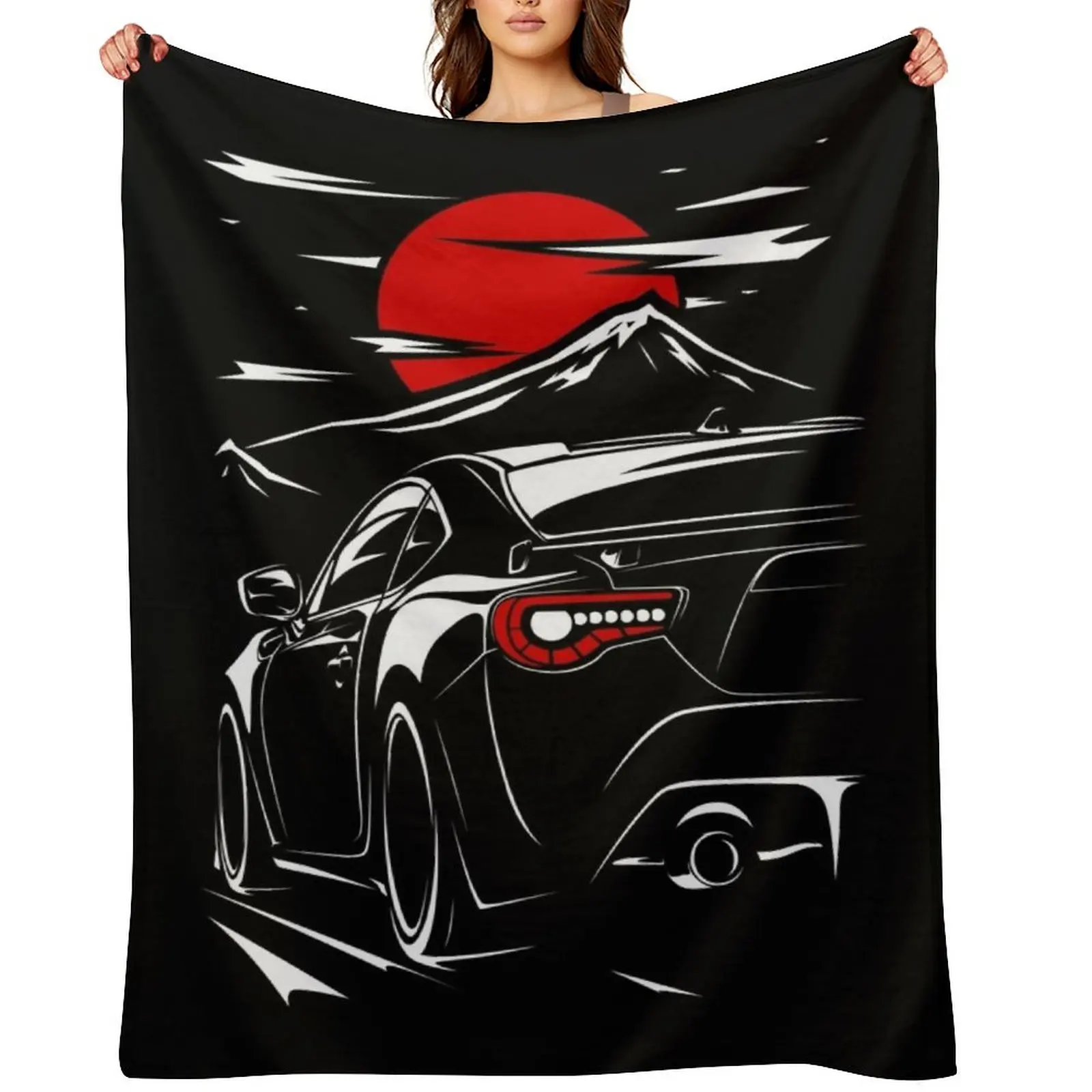 

GT86 Hachiroku Throw Blanket Flannel Fabric Blankets For Bed Picnic Warm Blankets