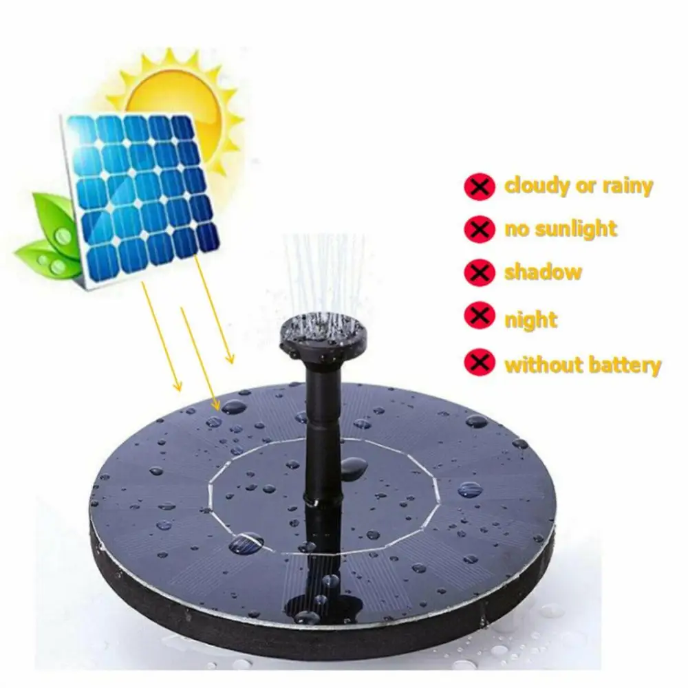 Solar Fountain Gardening Sport Home Garden Decoration Camping Decoration Outdoor Swimming Pool Garden Waterfall Fountain