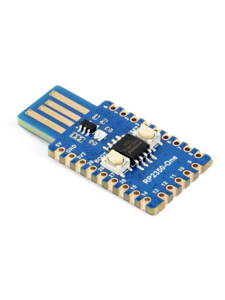 Waveshare RP2350-One, Onboard PCB Type-A Plug, 4MB Flash MCU Board Based On Raspberry Pi RP2350A Dual-core & Dual-architecture M