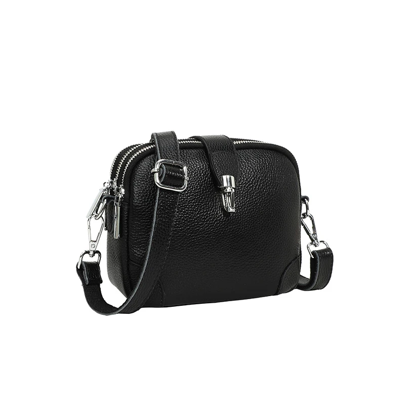 

2024 Genuine Leather Messenger Bag Women's Cowhide Handbag Luxury Designer Crossbody Bag Fashion Brand Ladies Shoulder Bag