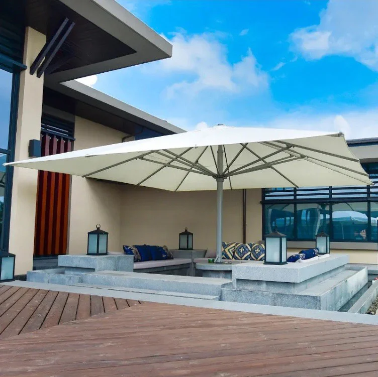 7*7m Large Size Parasol Large Area Shading  Strong Wind Resistance Suitable  for Tropical Resorts and Outdoor Parties