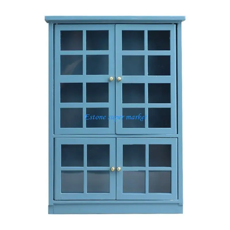 

090B 1/12 Doll House Miniature Furniture BirchWood Storage Cabinet Simple Design For Microlandscape Craft Scene Arrangement