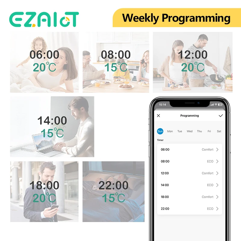EZAIOT تويا زيجبي ترموستات المبرد المحرك الذكية TRV صمام ثرموستاتي متحكم في درجة الحرارة دعم أليكسا جوجل المنزل #6