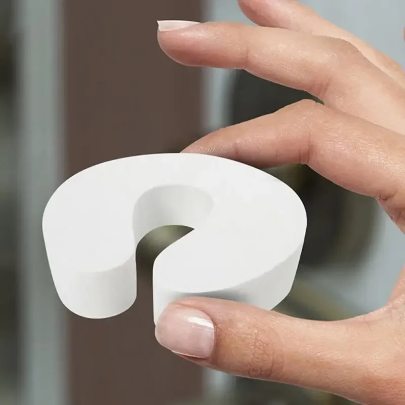 6pcs C-Shape Child Finger Safety Door Plug Foam Door Stopper Baby Lock Prevents Pinches Home Security Pack for Child Protection