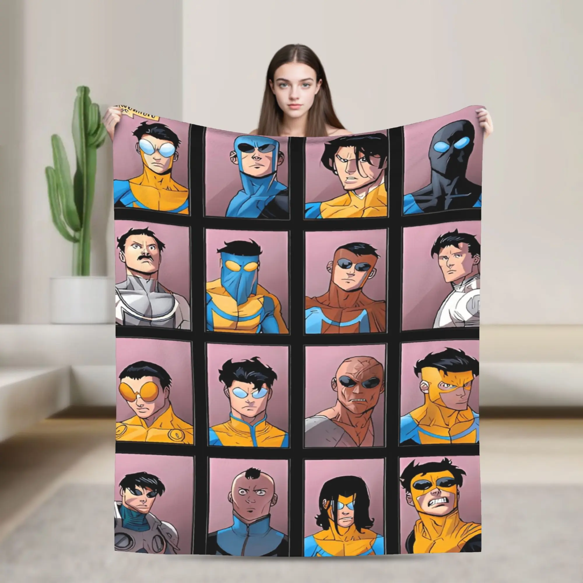 Invincible Variant Blankets Coral Fleece Plush  Lightweight Throw Blanket for Car Sofa Couch Bedspread