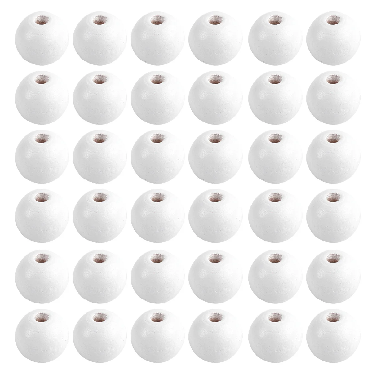 500 قطعة الخرز الخشبي الأبيض فاصل مستدير صديقة للبيئة الطبيعية 10 مللي متر ثقب Craft بها بنفسك الحرفية صنع المجوهرات حبة اكسسوارات للفن الإبداعي #3