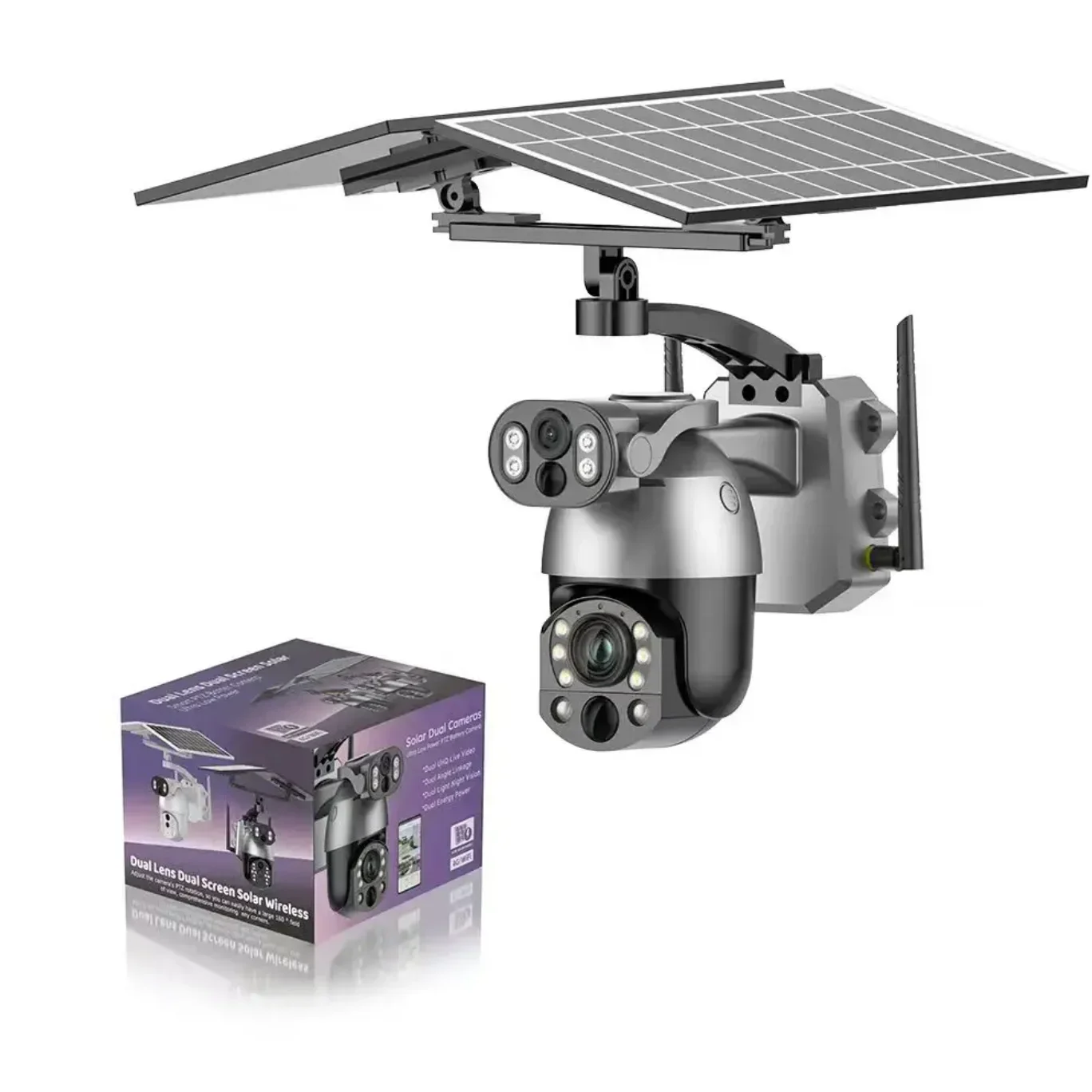 Cámara de seguridad IP PTZ de 5MP con energía Solar 2024, 4G, Zoom 99X, cámara CCTV inalámbrica impermeable para exteriores, cámara inteligente para casa