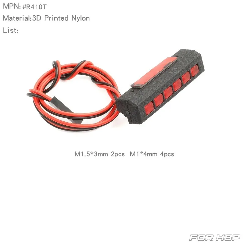 For MJX H8P H12P H12Y simulated rear lights, remote-controlled climbing car frame, short car, high-position brake lights