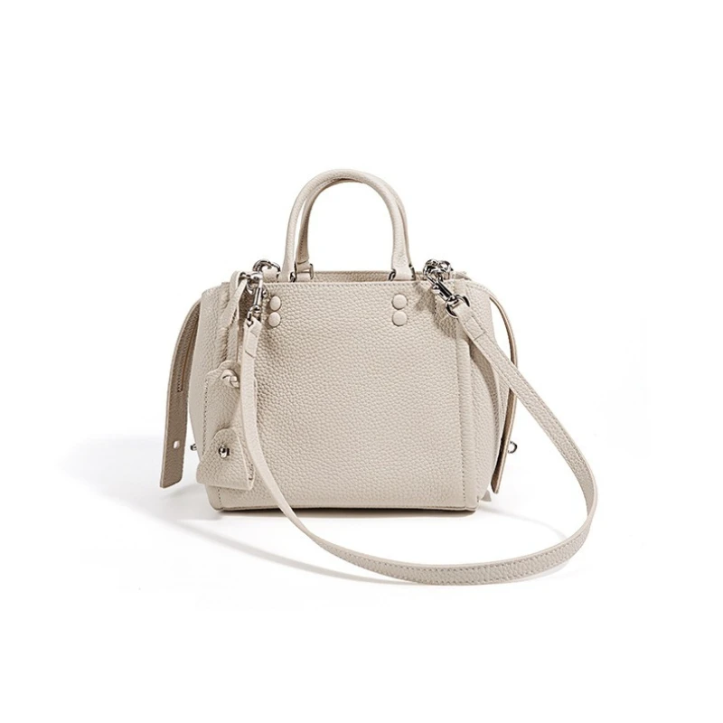 

Multiple Layers Genuine Leather Handbag Woman 2026 New in Cowhide Luxury Shoulder Bucket Summer Bowling Bags Crossbody Tote