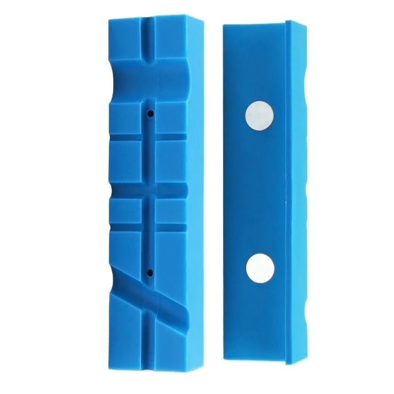 

1 Pair Magnetic Vise Jaw Pads -5.5" Soft Rubber Protection Strips for Bench Vises (Prevents Metal Scratches)