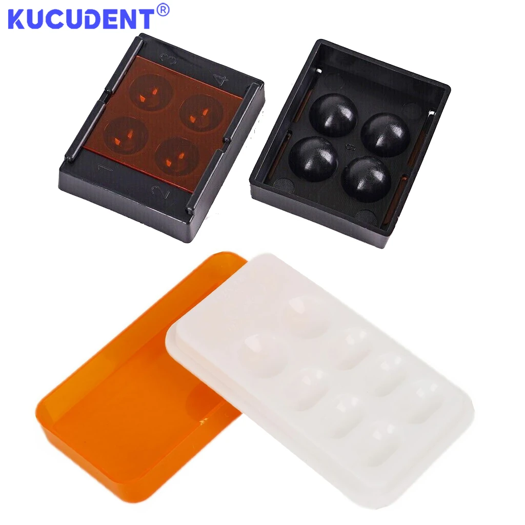 KUCUDET 4/8Holes Tandheelkundig Schaduwdoos Tanden Patch Shading Light Case Hars Fineer Opslag Tanddoos Beschermer Container