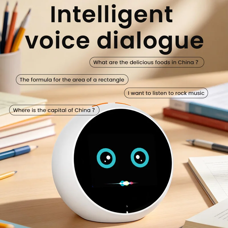 A2 WiFi Smart Voice Alarm Clock 2.8 Color Screen Kids AI Dialogue Clock Support Custom Recording Alarm Snooze Function Study