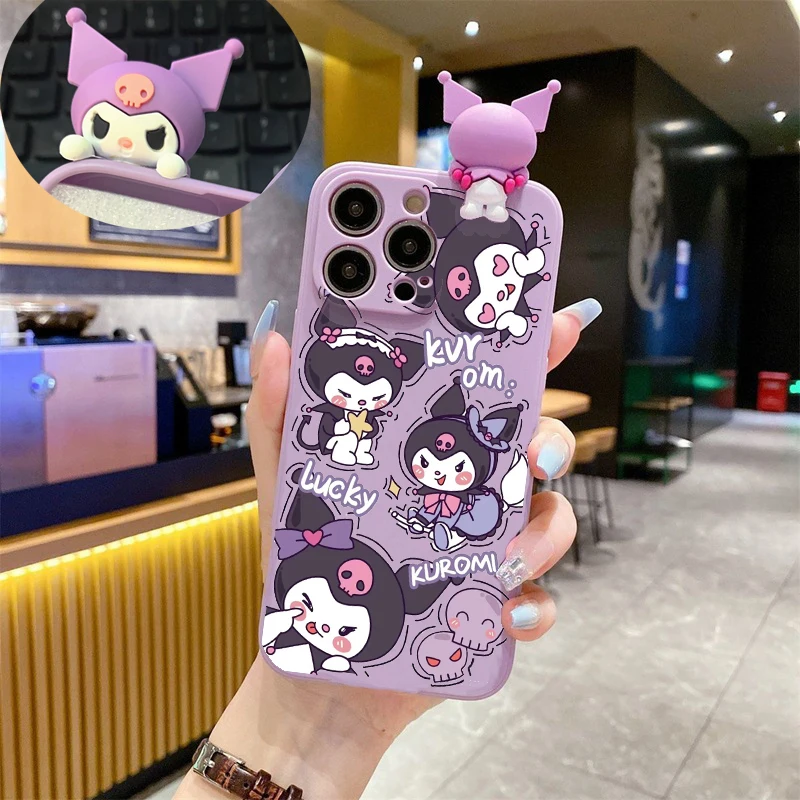 كرتون كورومي حالة تبو ل ريالمي ، 3D ، لطيف ، ريالمي C53 ، C21 ، C21Y ، C25Y ، C25 ، C33 ، C31 ، C20 ، C51 ، C55 ، C35 ، C67 ، C12 ، C15 ، c20 ، C30 ، 12 برو بلس ، نوت 50