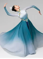 Mongolian Traditional Hanfu Clothing Classical National Costumes Tibetan Dance Costume Minority Folk Dance Costumes Stage Show