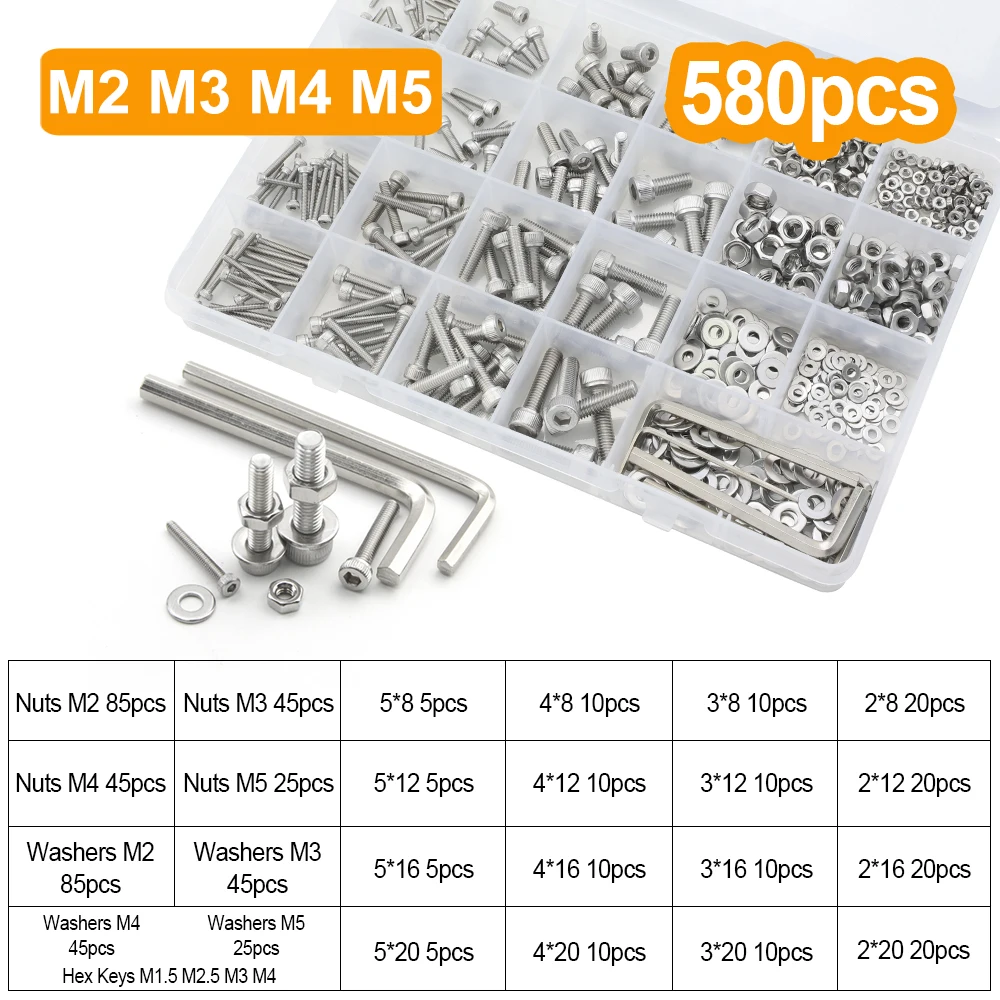 M2 M3 M4 M5 580pcs