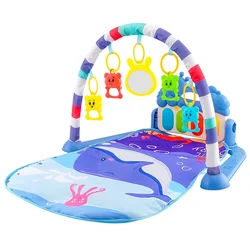 Baby Activity Gym Rack Newborn Musical Pedal Piano Toys Carpet 0-36 Months Boy Girl Activity Play Mats Infant Tummy Time Mat