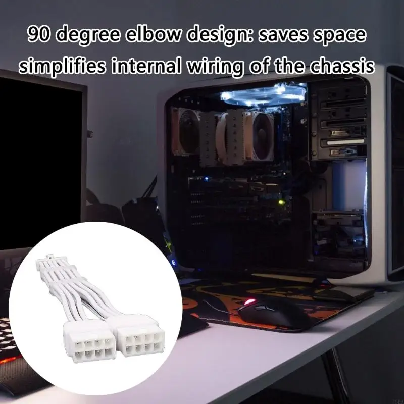 T5EA High Performance PCIe5.0 2x8pin a 16pin 12VHPWR Cable GPU con peines cable integrados para compilación PC ordenada y