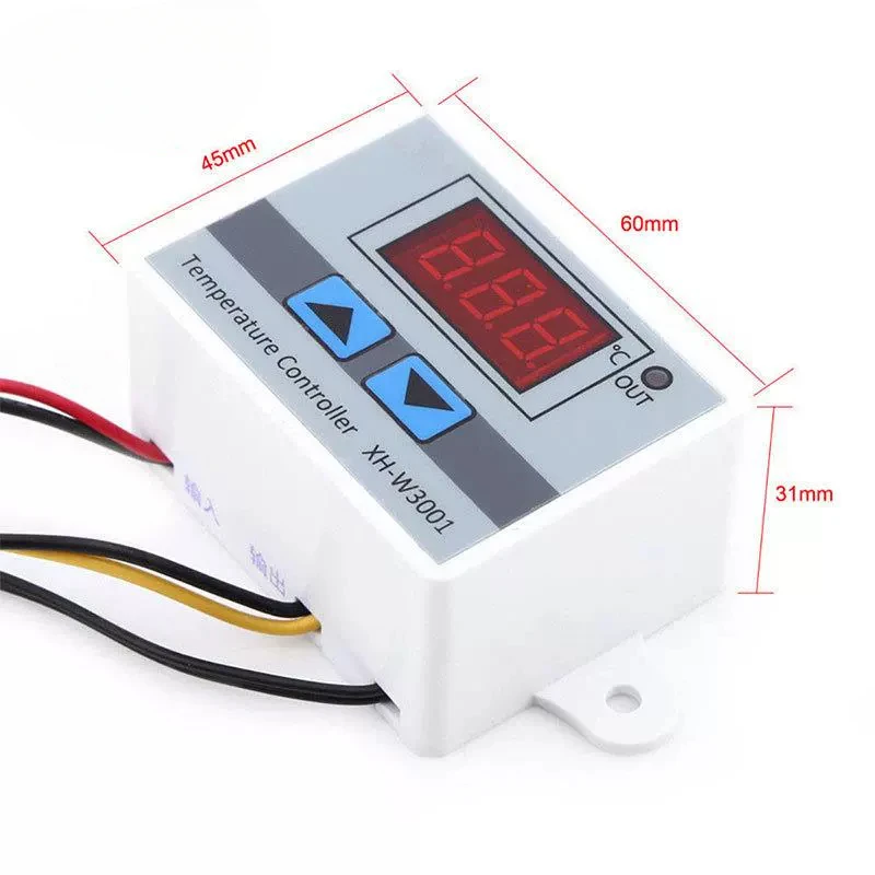 10A 12V 24V 220VAC Digital LED Temperature Controller XH-W3001 For Incubator Cooling Heating Switch Thermostat NTC Sensor