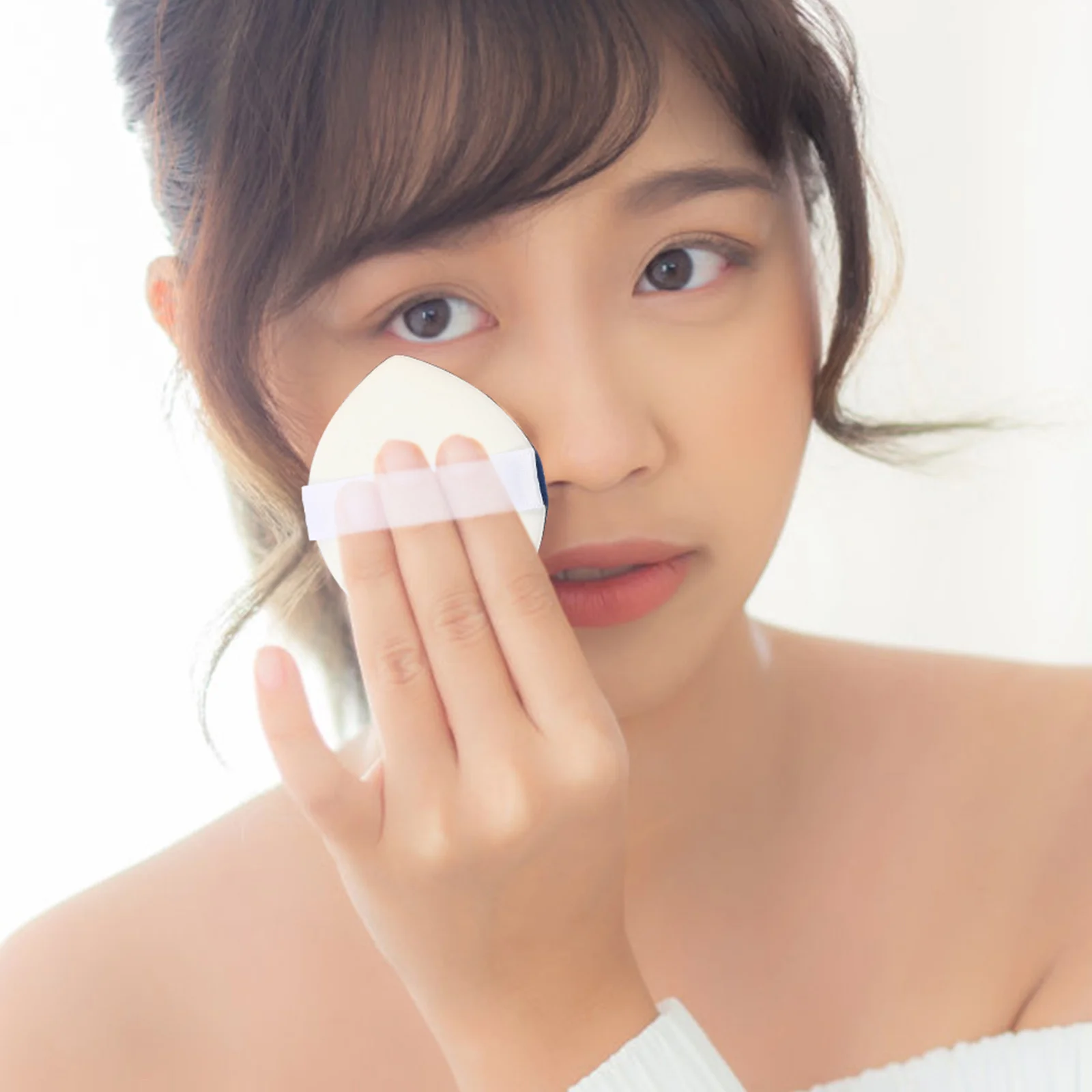 9 szt. Gąbeczek do pudru, miękkie, zmywalne aplikatory do makijażu twarzy do podkładu i pudru sypkiego z paskiem