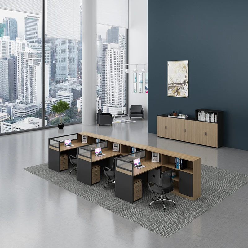 Finance Office Furniture Simple Modern Staff Office Desk Staff Screen Card Office Desk Chair Combination