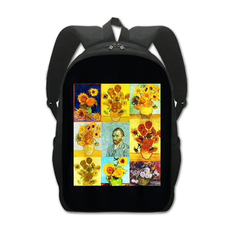 History of Art ransel Michelangelo Da Vinci rafaello ransel cetak seniman tas sekolah Laptop Pria Wanita hadiah tas buku