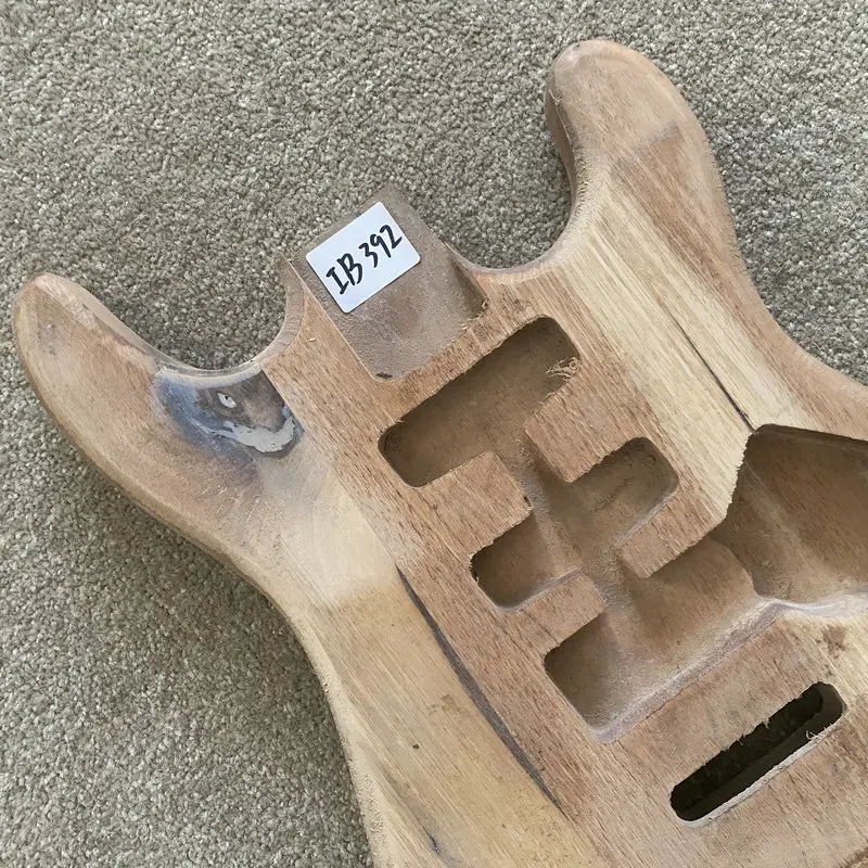 IB392 With Wood Scar Unfinished ST Guitar Body in Chinese Solid Alder Custom Pickup&Bridges for DIY