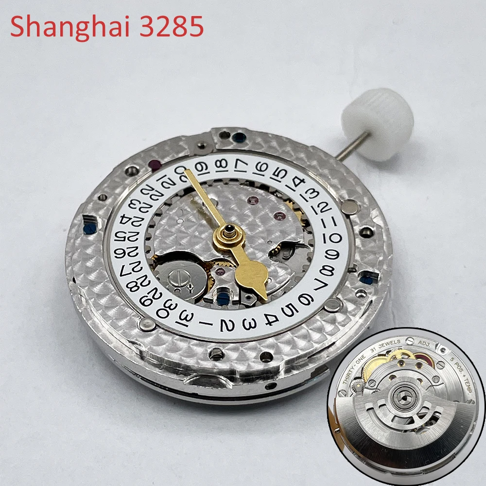 新上海 GMT 3285 自動巻き機械式ムーブメント 4針 VR-3285 ブルー
