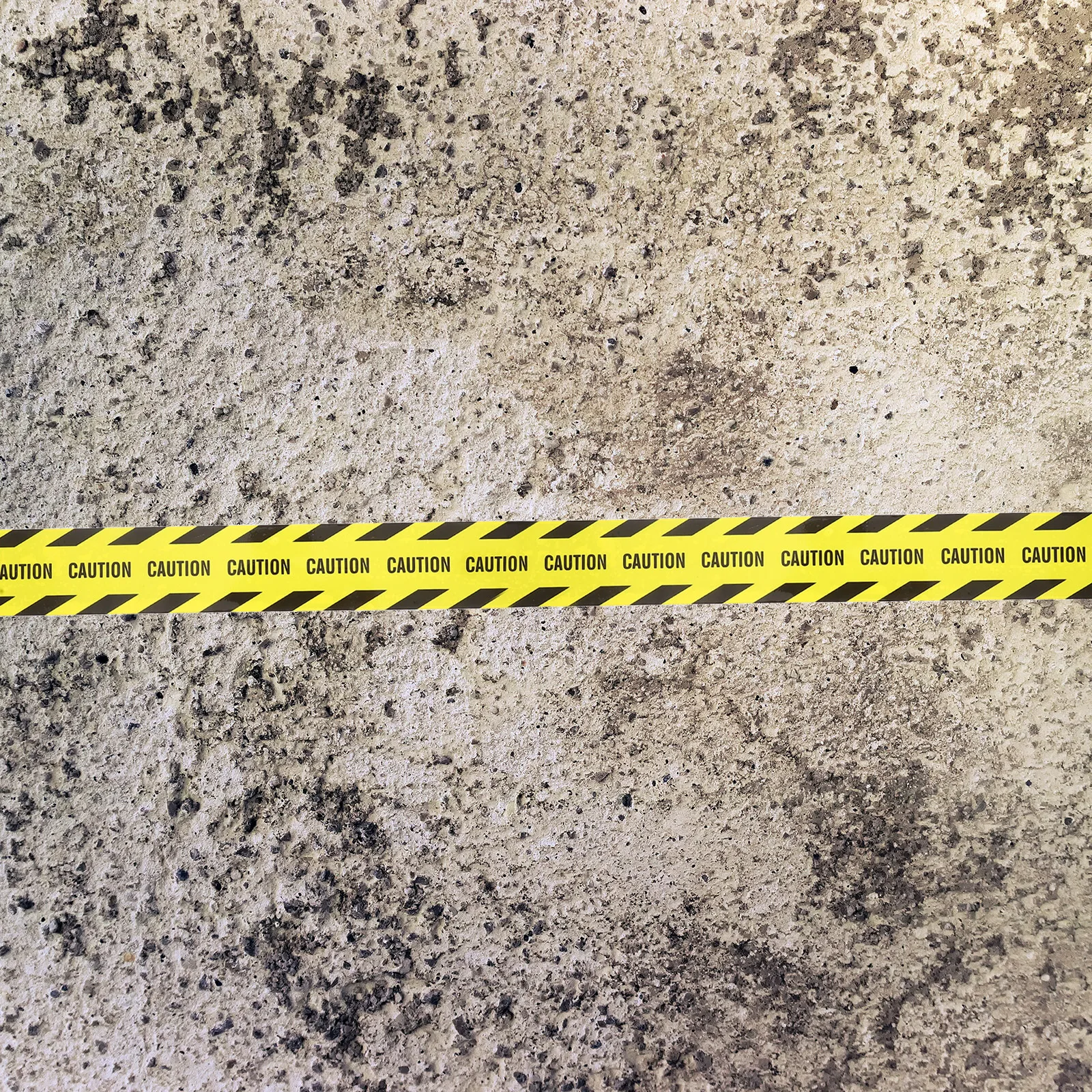 

Floor Color Black Yellow Caution Duct Tape Warning Line Party Concrete Halloween Decorations Scary