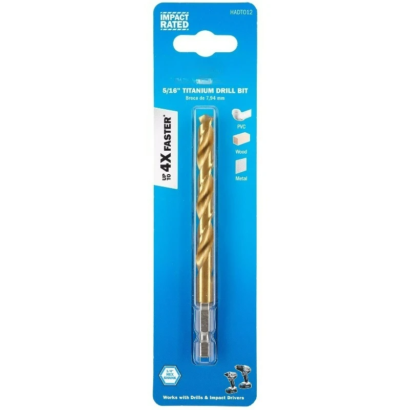 

5/16-inch Hex Shank Titanium Drill Bit Set