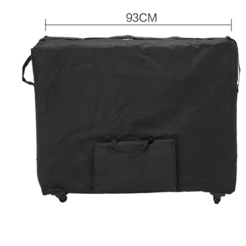 Wear-resistant Oxford Cloth Wheeled Storage Bag for Massage Bed, Waterproof Portable Backpack with Folding Legs, Travel Case