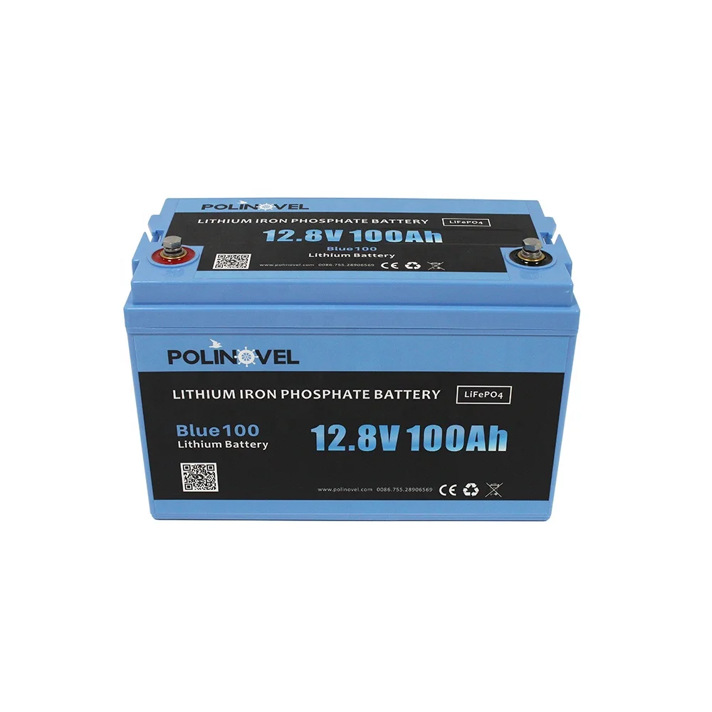 Polinovel Blue100 Lifepo4 Lithium Iron Phosphate Battery 12v 100ah For RV Solar Golf  Yacht Marine