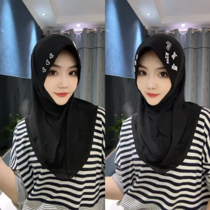 2025 New Year Gift Sponge Hat Muslim Women Convenient Hijabi