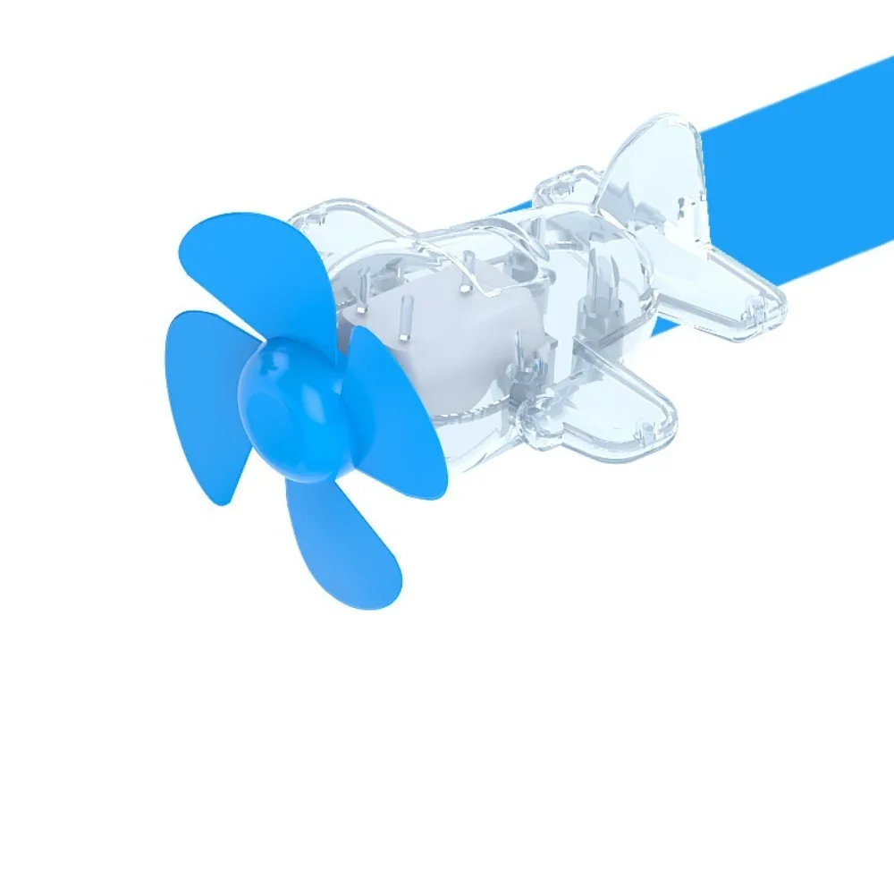 

Plastic Wind Power Generation Airplane Red Blue Yellow Transparent LED Light LED Light Airplane Aircraft Ornament