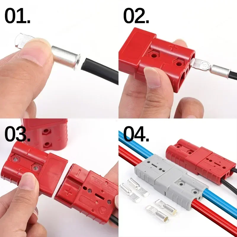 Car Wire Cable 50/120 AMP Battery Charging Plug Battery Connector Air Conditioning Connector DC Energy Storage Link Line