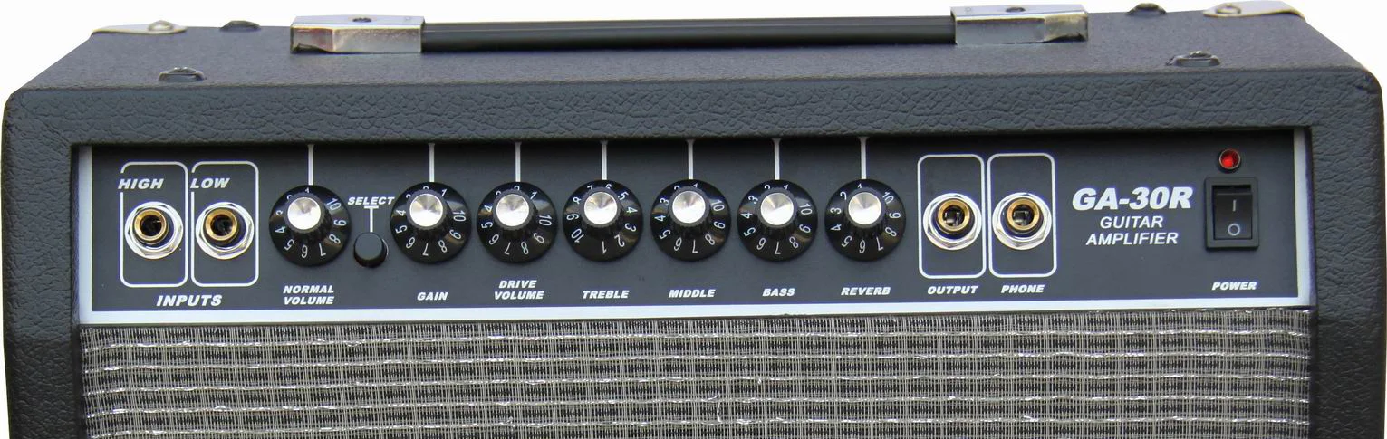 High Quality GA-30R 30 Watt Electric Guitar Amplifier Black Solid State Guitar Amp Built-in Reverb Gain Control - view 2