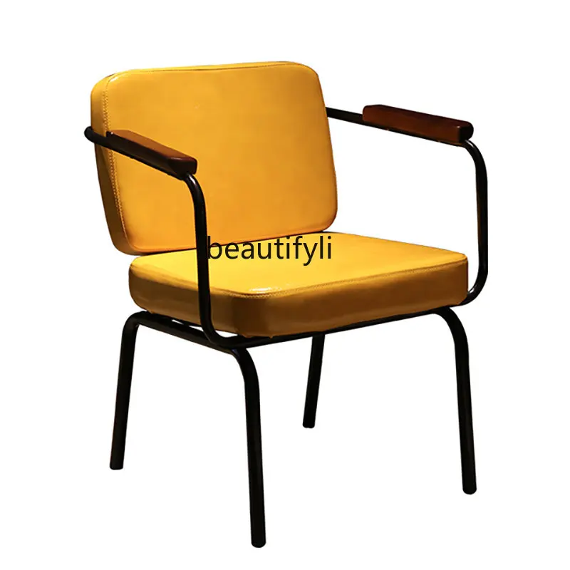 

Industrial Style Iron Personality Armchair Retro Leisure Backrest Restaurant Bar Cafe Chair