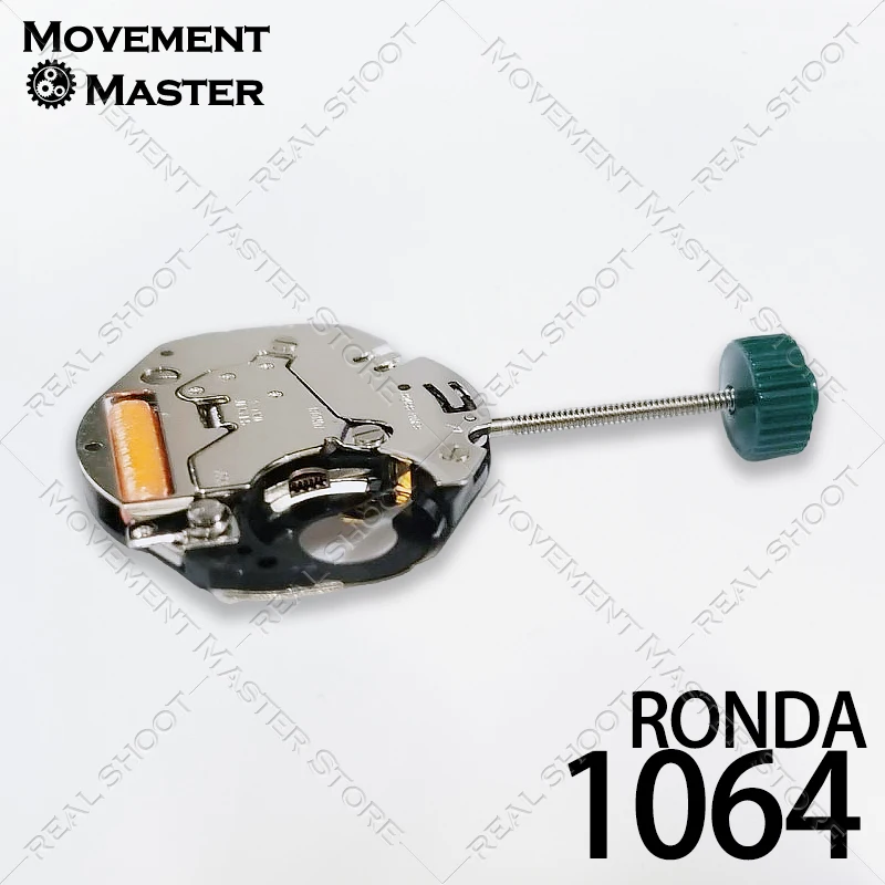 Movimento al quarzo Ronda 1064 15,3x18,2 mm Diametro 2 lancette Movimento dell'orologio dei piccoli secondi n. 321 N. 364 Batteria per riparazione