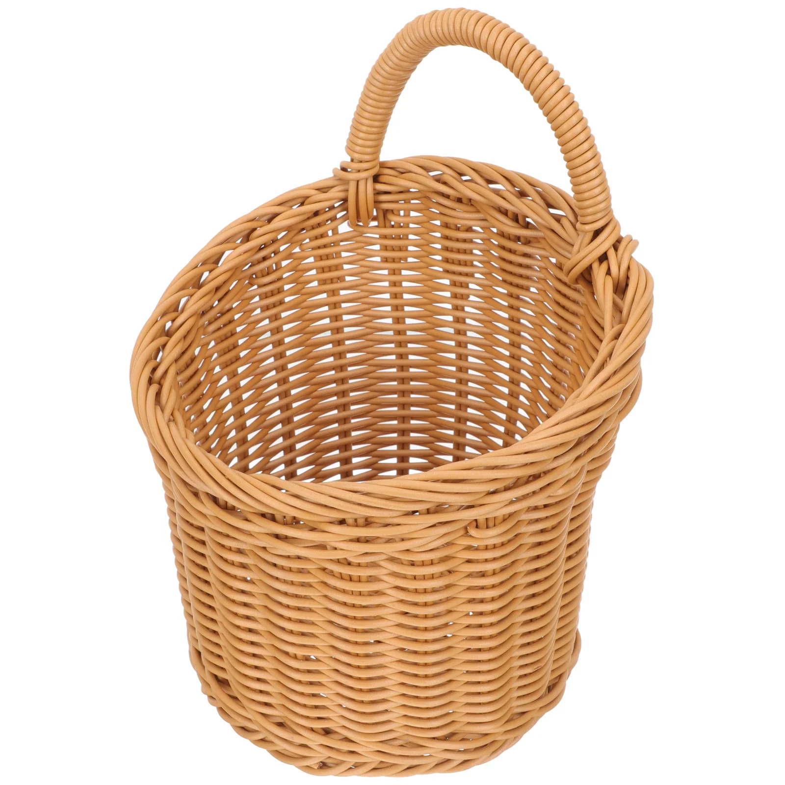 

Modern Woven Basket Wall Hanging Fruit Vegetable Organizer Tall Kitchen Large Woven Baskets For Storage Holder Garlic Basket