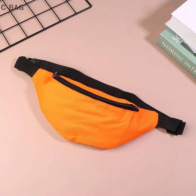 Orange Oxford Waterproof Waist Bag Fashion Crossbody Chest Bag Cycling Hiking Sport Workout Belt Bag Multi-functional Waist Bag