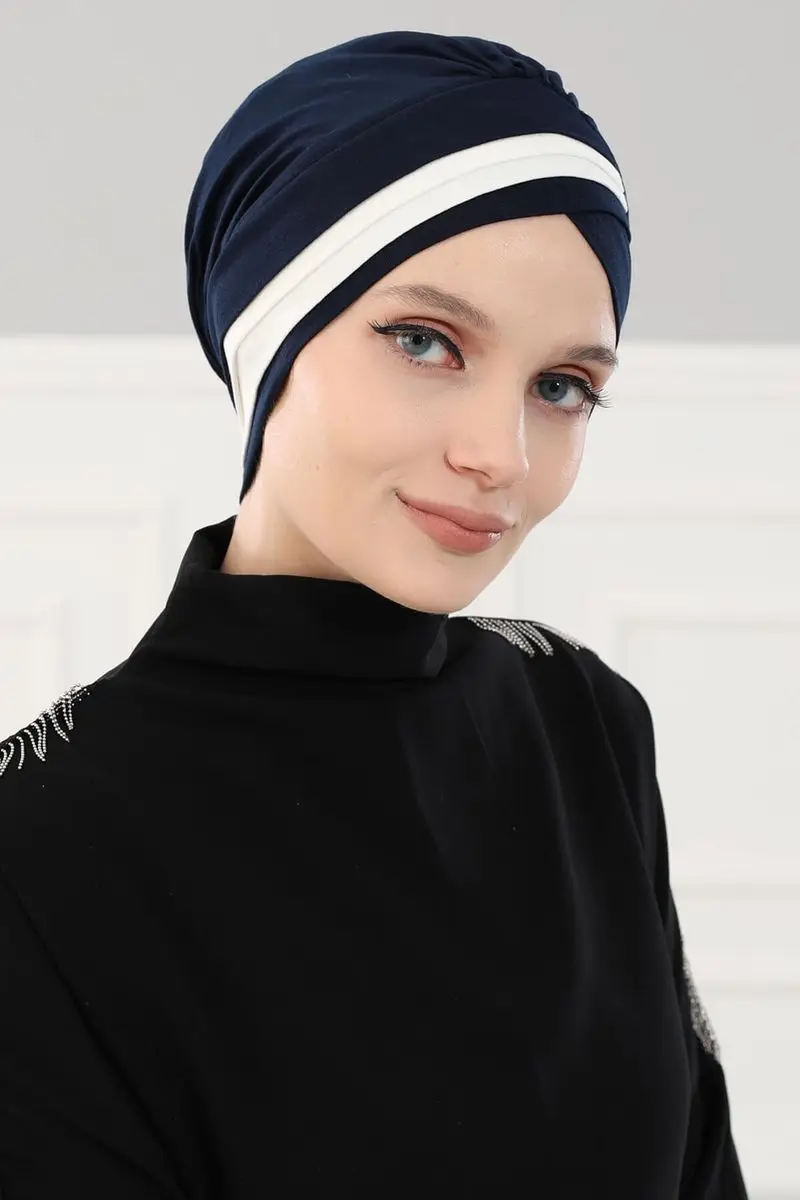 Cor dobro penteado osso azul marinho