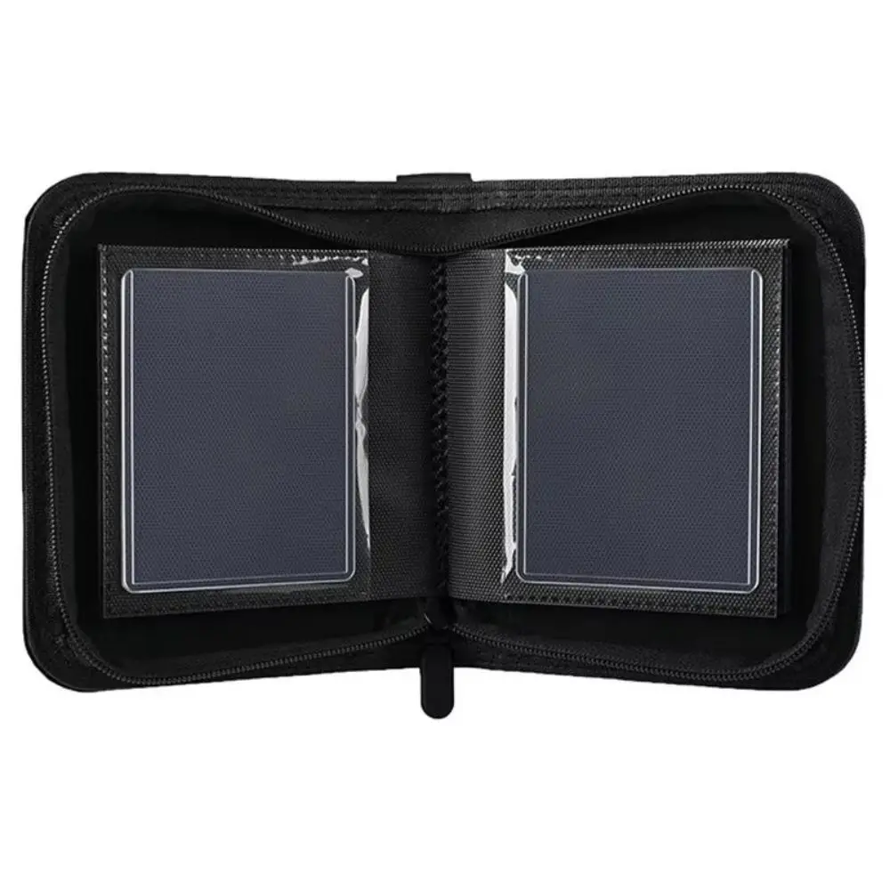 Cool Large Capacity Card Binder PU Leather Waterproof Card Collection Holder Zipper Loose Leaf Card Album Anime Game