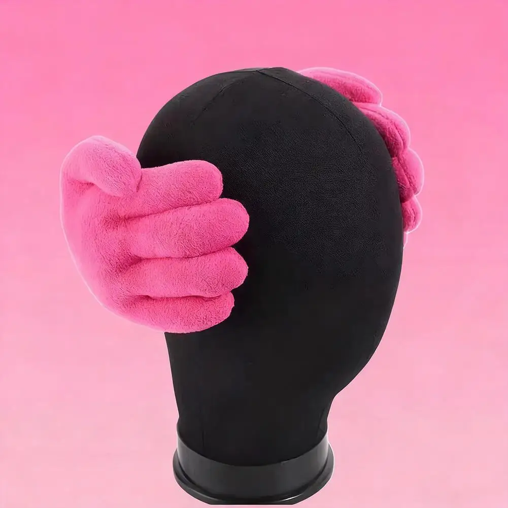 غطاء للأذنين إبداعي على شكل يد مضاد للتجميد غطاء للأذنين بارد دافئ غطاء للأذنين من القطيفة غطاء للأذنين شتوي لطيف