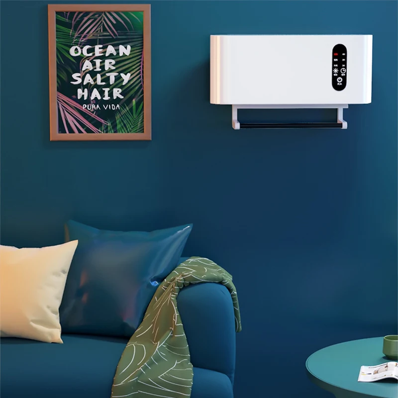 Riscaldatore a parete, riscaldatore ad aria per uso domestico da 2000W, ventilatore ad aria calda con telecomando da tavolo, riscaldatore elettrico istantaneo da bagno